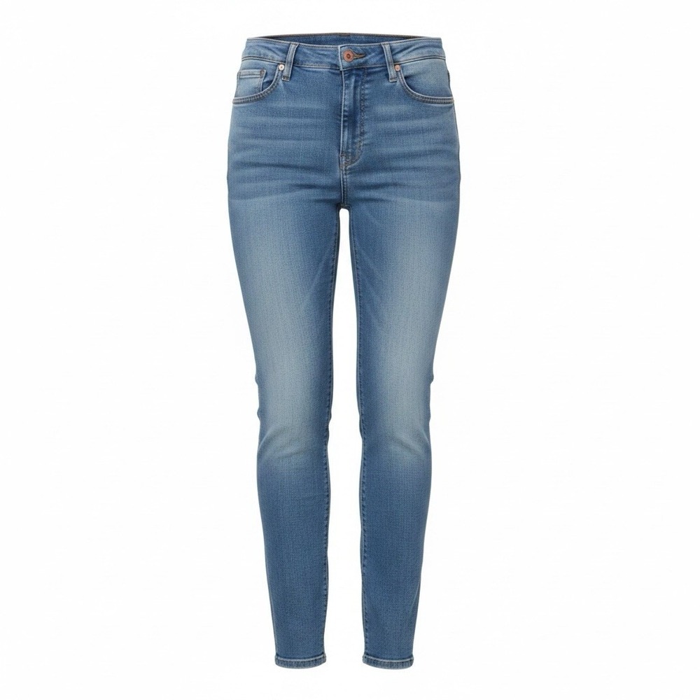 Gloria Vanderbilt Amanda Jeans Women Size 14P Blue Straight Leg High Rise 32X26